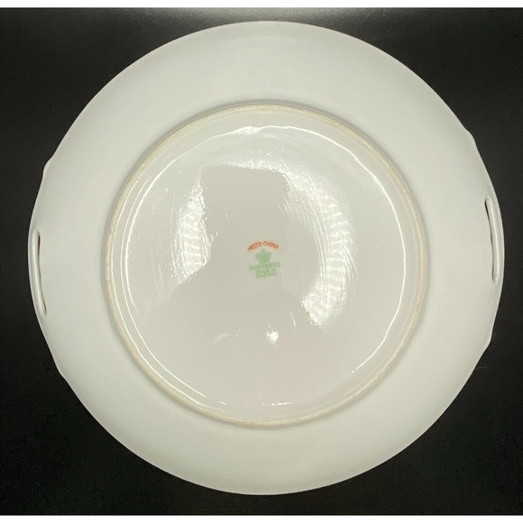 Hand Painted China Plate With Handles by Meito Japan VINTAGE - Picture 4 of 7